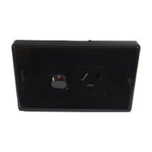 NLS Black Single Power Point 10A a.c.