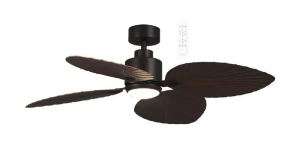 Martec Kingston DC 1260mm 4 ABS Blade WIFI Remote Control Ceiling Fan with Variable Dim 24w CCT LED Light Old Bronze
