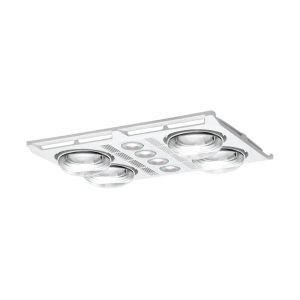 Martec Profile Plus DC 4 Heat 3 in 1 Bathroom Heater Exhaust Fan with LED Lights White