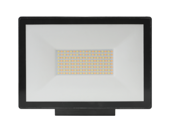 Martec Opal LED Outdoor Flood Light with Flex & Plug 50w Tricolour Matt Black
