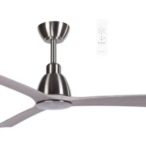 Martec Polo DC 1320mm 3 ABS Blade WIFI & Remote Control Ceiling Fan Only Nickel/Driftwood