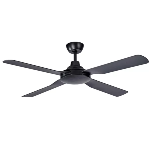 Martec Discovery II 1320mm 4 Blade ABS Ceiling Fan Only Matt Black