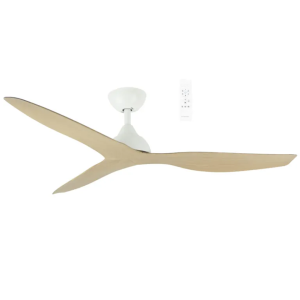 Martec Avoca DC 1220mm 3 ABS Blade WIFI & Remote Control Ceiling Fan Only Matt White/Oak