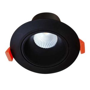 Martec Rex 9w Tricolour Recessed LED Gimbal Downlight Matt Black