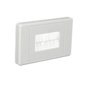 NLS White brush Wall cover plate