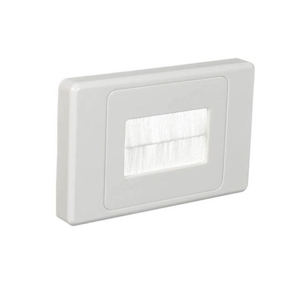 NLS White brush Wall cover plate