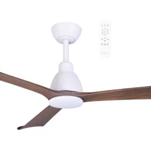 Martec Polo DC 1320mm 3 ABS Blade WIFI & Remote Control Ceiling Fan with Variable Dim 15w CCT LED Light Matt White/Walnut