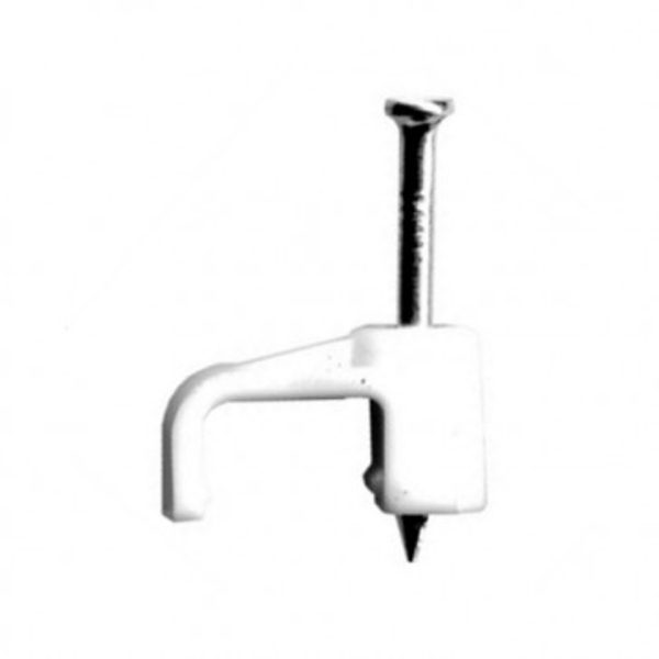 Repelec CABLE CLIP, WHITE PLASTIC, FOR 1 & 1.5mm2 T&E FLAT [500] PK - Image 2