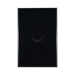 QZAO 6 Gang Black switch grid plate