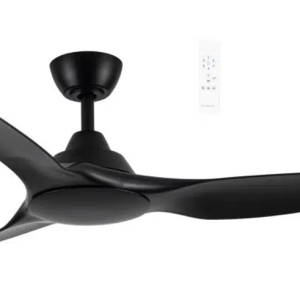 Martec Impact DC 1320mm 3 ABS Blade WIFI & Remote Control Ceiling Fan Only Matt Black
