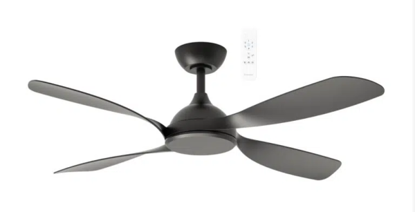 Martec Hampton DC 1320mm 4 ABS Blade WIFI & Remote Control Ceiling Fan Only Matt Black