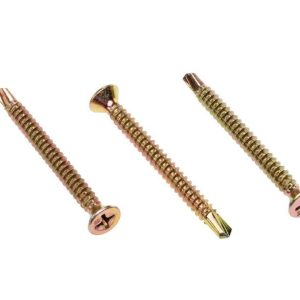 Metal Screws BUDGE SELF DRILLING SCREW 6X25MM YELLOW ZINC 200PCS/JAR