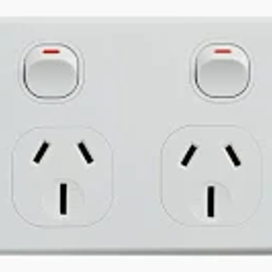 QZAO 10A White Double GPO
