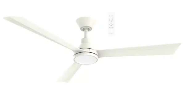 Martec Riviera DC 1320mm 3 ABS Blade WIFI & Remote Control Ceiling Fan with Variable Dim 15w CCT LED Light Matt White