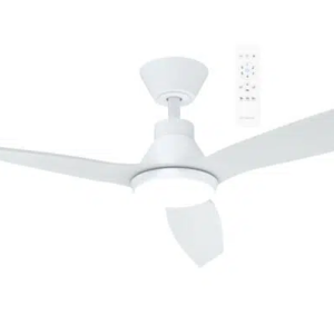 Martec Triumph DC 1320mm 3 ABS Blade WIFI & Remote Control Ceiling Fan with Variable Dim 15w CCT LED Light Matt White