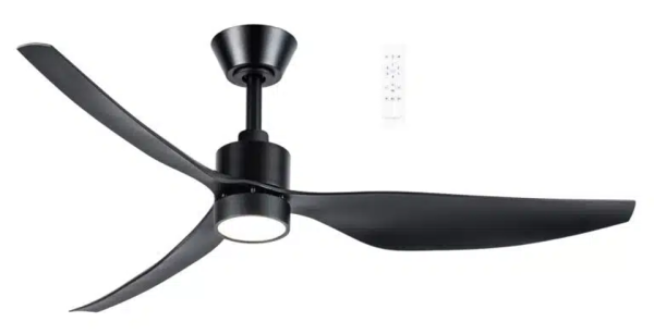 Martec Genoa DC 1270mm 3 ABS Blade WIFI & Remote Control Ceiling Fan with Variable Dim 16w CCT LED Light  Matt Black