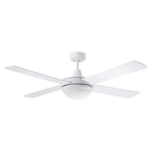 Martec Lifestyle 1320mm 4 Blade Ceiling Fan with 24w LED Light Tricolour White