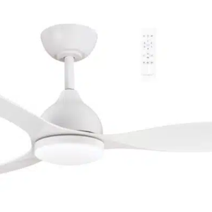 Martec Elite DC 1320mm 3 ABS Blade WIFI & Remote Control Ceiling Fan with Variable Dim 18w CCT LED Light Matt White