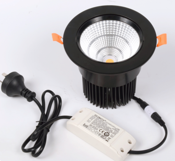QZAO 12W Black tri colour 80mm cut out downlight QL-8034(rotatable)