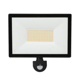 Martec Opal LED Outdoor Flood Light with Flex & Plug 50w Tricolour Sensor Matt Black