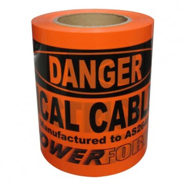 Repelec Danger TAPE MAINS MARKER-NON DETECT ELECTRICAL ORANGE 100m