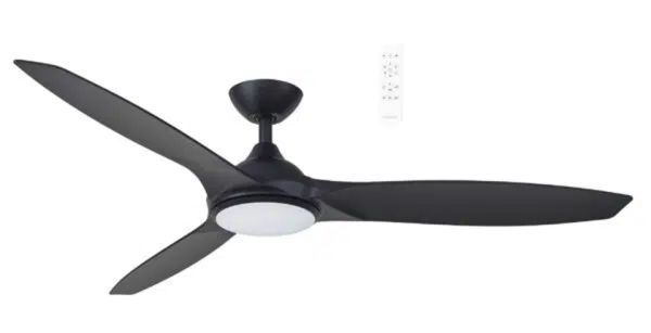 Martec Newport DC 1420mm 3 ABS Blade WIFI & Remote Control Ceiling Fan with Variable Dim 18w CCT LED Light Matt Black