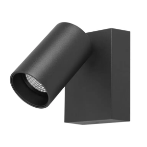 Martec Capri LED Single Spot 9W Tricolour IP65 Exterior Matt Black
