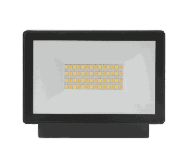 Martec Opal LED Outdoor Flood Light with Flex & Plug 20w Tricolour Matt Black