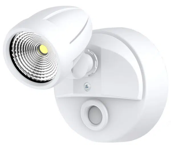 Martec Bandit LED Flood Light Outdoor IP54 Single Spot 12W Tricolour Matt White