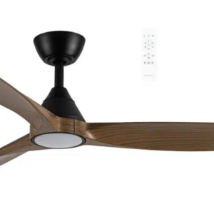 Martec Seaforth DC 1420mm 3 ABS Blade WIFI & Remote Control Ceiling Fan with Variable Dim 15w CCT LED Light Matt Black/Teak