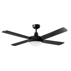 Martec Lifestyle 1320mm 4 Blade Ceiling Fan with Light 2 x E27 Matt Black