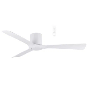 Martec Fresno DC Close to Ceiling 3 ABS Blade 1320mm Hugger WIFI & Remote Control Ceiling Fan Matt White