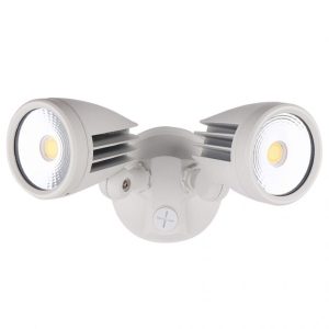 Martec Fortress II LED Flood Light Outdoor Double Spot 2 x 15w Tricolour White