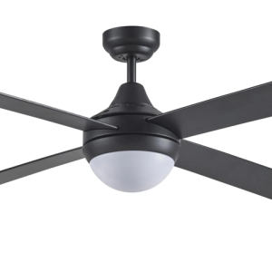 Martec Link 1220mm 4 Blade Ceiling Fan & Light 2 x E27 Matt Black