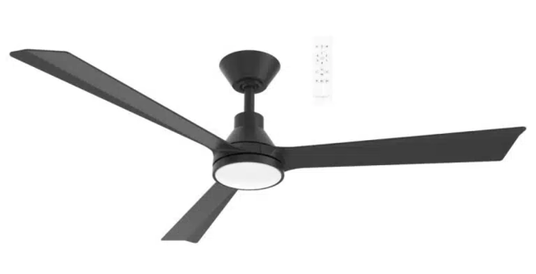 Martec Riviera DC 1320mm 3 ABS Blade WIFI & Remote Control Ceiling Fan with Variable Dim 15w CCT LED Light Matt Black