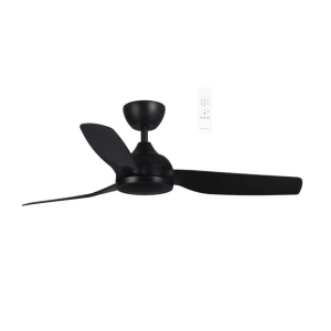 Martec Daytona DC 1320mm IP55 Full ABS 3 Blade WIFI & Remote Control Ceiling Fan Only Matt Black