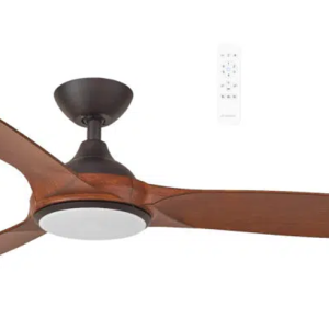 Martec Newport DC 1420mm 3 ABS Blade WIFI & Remote Control Ceiling Fan with Variable Dim 18w CCT LED Light Old Bronze/Walnut