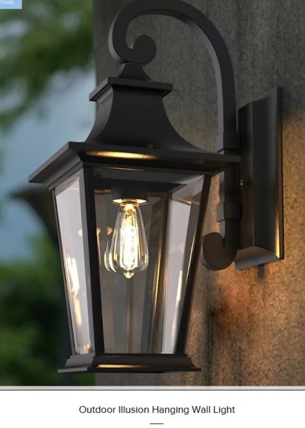 QZAO Outdoor Illusion Hanging Wall Light