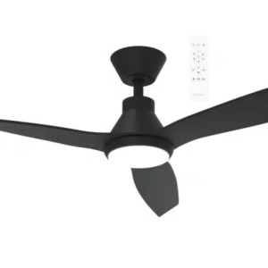Martec Triumph DC 1320mm 3 ABS Blade WIFI & Remote Control Ceiling Fan with Variable Dim 15w CCT LED Light Matt Black