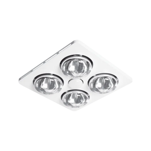 Martec Essence 4  4 Heat 3 in 1 Bathroom Heater Exhaust Fan & 8w R63 4000K LED Light White