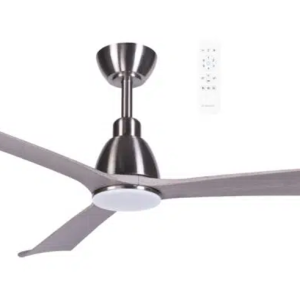 Martec Polo DC 1320mm 3 ABS Blade WIFI & Remote Control Ceiling Fan with Variable Dim 15w CCT LED Light Nickel/Driftwood