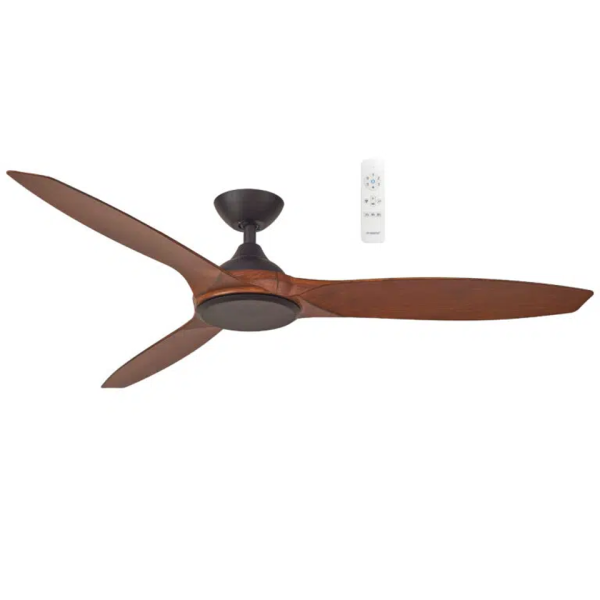 Martec Newport DC 1420mm 3 ABS Blade WIFI & Remote Control Ceiling Fan Only Old Bronze/Walnut