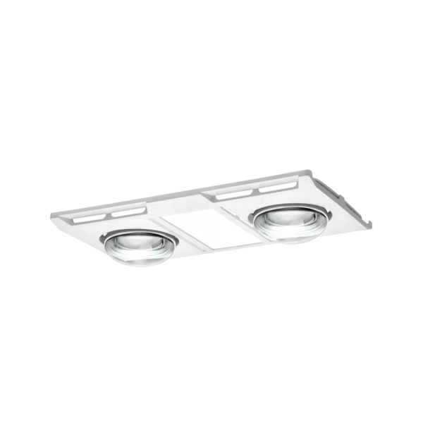 Martec Profile Panel DC 2 Heat 3 in 1 Bathroom Heater Exhaust Fan with 12w Tricolour Panel Light White