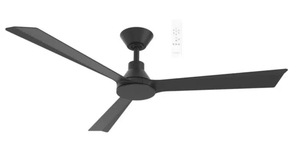 Martec Riviera DC 1320mm 3 ABS Blade WIFI & Remote Control Ceiling Fan Only Matt Black