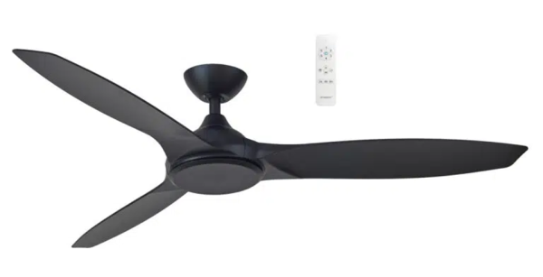 Martec Newport DC 1420mm 3 ABS Blade WIFI & Remote Control Ceiling Fan Only Matt Black