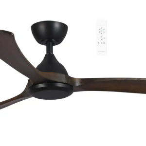 Martec Norfolk DC 1220mm 3 Timber Blade  WIFI & Remote Control Ceiling Fan Only Matt Black/Walnut