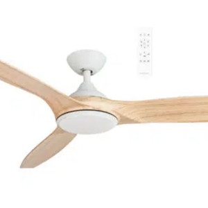 Martec Newport DC 1420mm 3 ABS Blade WIFI & Remote Control Ceiling Fan with Variable Dim 18w CCT LED Light White/Oak