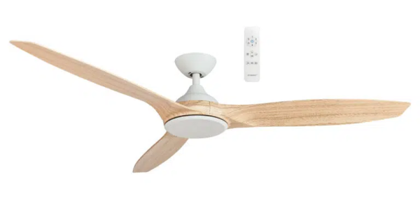 Martec Newport DC 1420mm 3 ABS Blade WIFI & Remote Control Ceiling Fan Only White/Oak