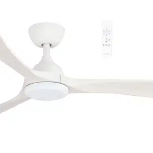 Martec Norfolk DC 1220mm 3 Timber Blade  WIFI & Remote Control Ceiling Fan Only Matt White/Whitewash