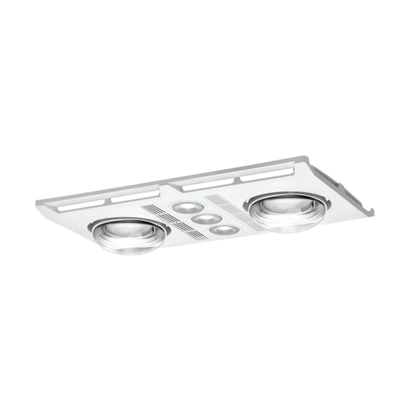 Martec Profile Plus DC 2 Heat 3 in 1 Bathroom Heater Exhaust Fan with LED Lights White